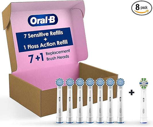 Oral-B Sensitive Gum Care Electric Toothbrush Replacement Brush Heads, 8 Count