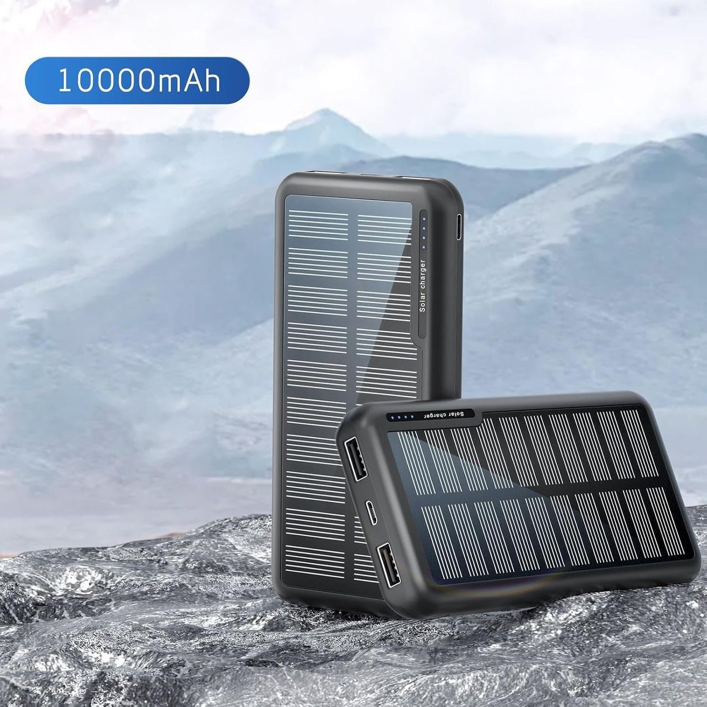 Portable Charger - 10000mAh Laptop Solar Charger,Portable Slim Charging Bank for Backpacking Festival Beach Flight Hiking Outdoor Fishing College