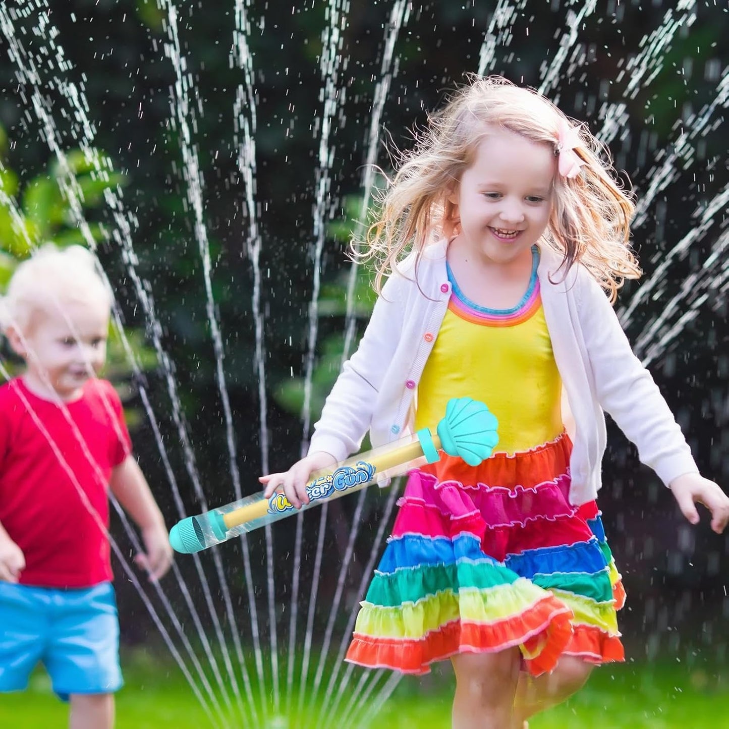 Water Squirter, Large Capacity Pull-Out Water Shooter Fun Summer Toy for Kids Outdoor Play, Colorful Beach Game Boys, Girls, Pool Parties, Backyard Fights, Travel Use 13.78x2.56x1.38in