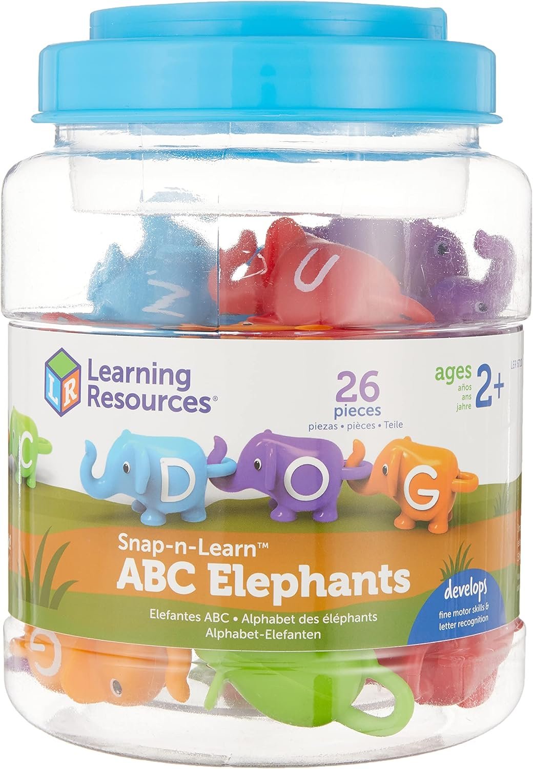 Learning Resources Snap-n-Learn ABC Elephants, Educational Toys, Alphabet Elephant Toy, Ages 2+