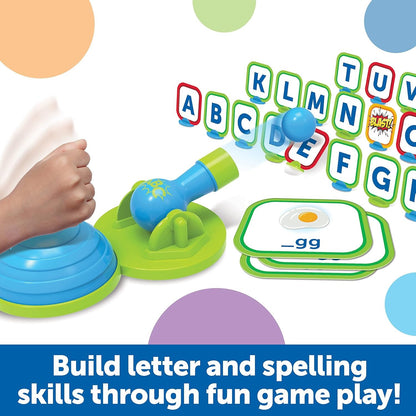 Learning Resources Alphablasters! Letter & Spelling Game - 85 Pieces, Ages 4+ Toddler Preschool Learning, Educational Indoor Games, Preschool Alphabet, Toddler Brain Games