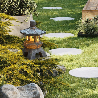 Zen Solar Garden Lamp - Solar Powered Palace Lamp for Path and Garden | Elegant Outdoor Lantern for Patio, Courtyard and Villa Night Decoration with Soft Ambient Lighting