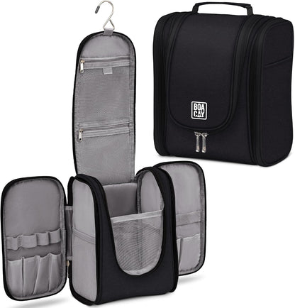 BOACAY Hanging Travel Toiletry Bag for Women and Men, Makeup and Shower Bag
