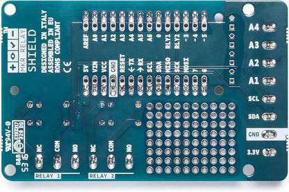 Arduino MKR Relay Proto Shield [TSX00003] – Relay Module with Prototype Area for MKR Boards, Ideal for IoT and Home Automation Projects