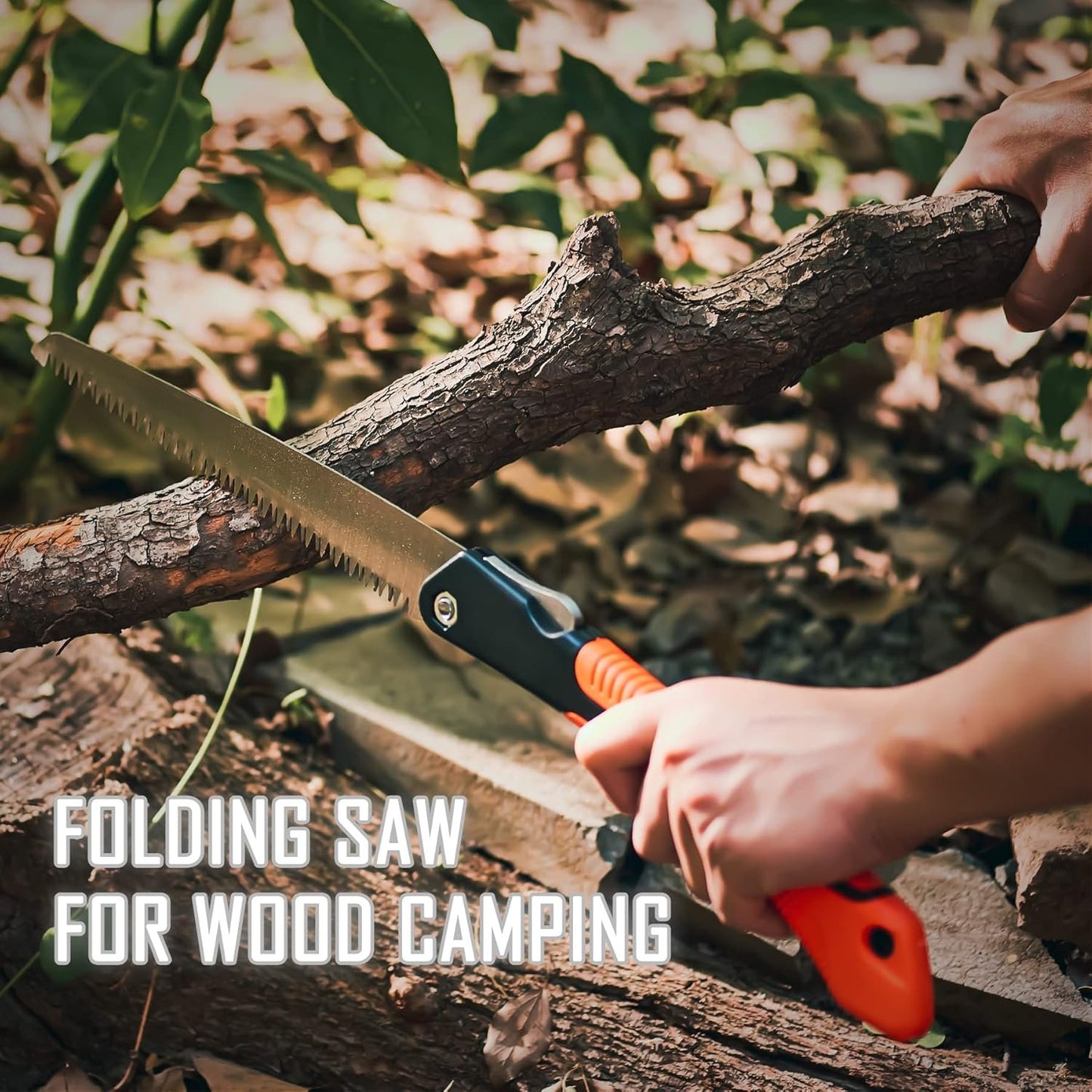 KNINE OUTDOORS Survival Shovel with Axe Set, Fixed Blade Knife, Camping Knife with Rope Handle, Folding Saw, Knife Sheathes, Hunting Knife Set of 9