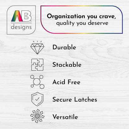 AB Designs 6899ABD Super Satchel Double Deep with Lift-Out Tray and Removable Dividers, Stackable Home Storage Organization Container, Clear with Sliver Latches and Handle