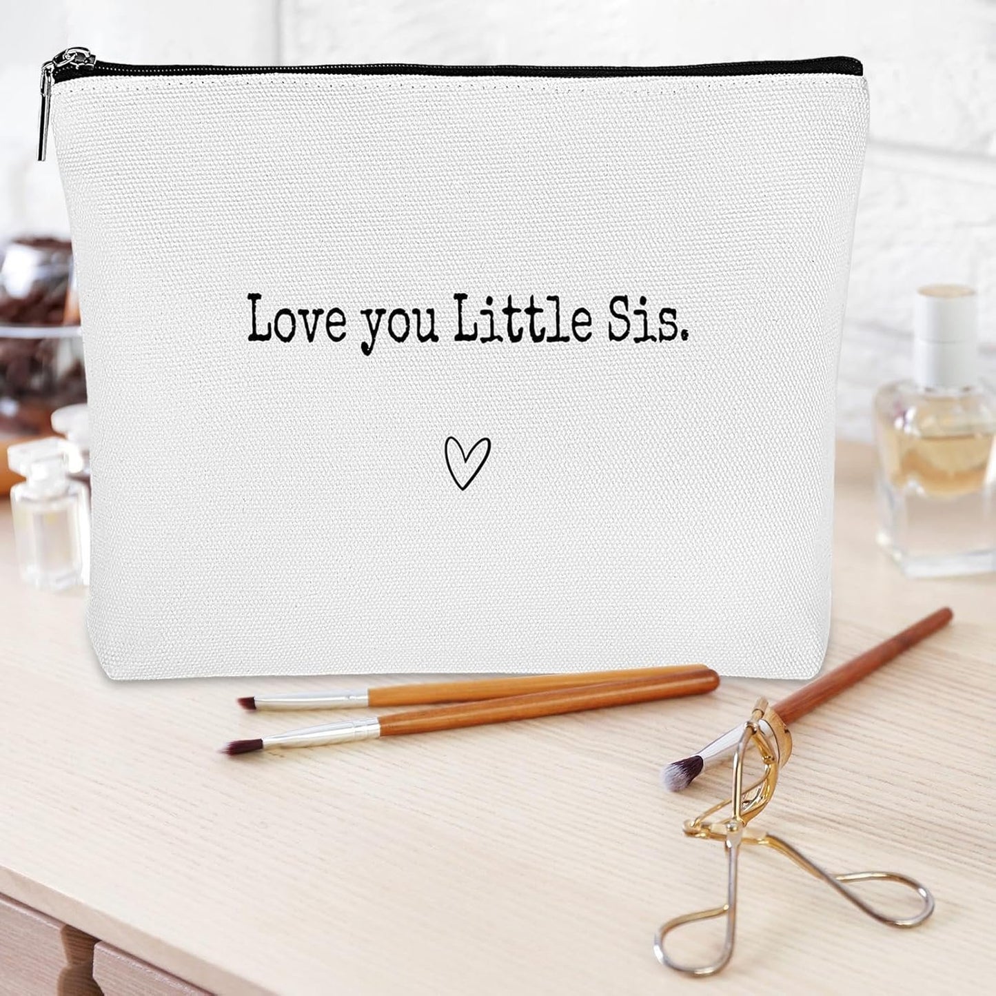 Besreey Best Sister Ever Toiletry Bag - Best Sister Ever Large Organizer Sister | Portable Travel Toiletries Hygiene Bag, Funny Christmas Birthday Makeup Cosmetic Bag