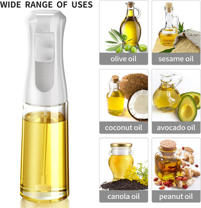 Oil Sprayer for Cooking, 200ml Plastic Olive Oil Sprayer Mister, Olive Oil Spray Bottle, Kitchen Gadgets Accessories for Air Fryer, Canola Oil Spritzer, Widely Used for Salad Making, Baking, Frying