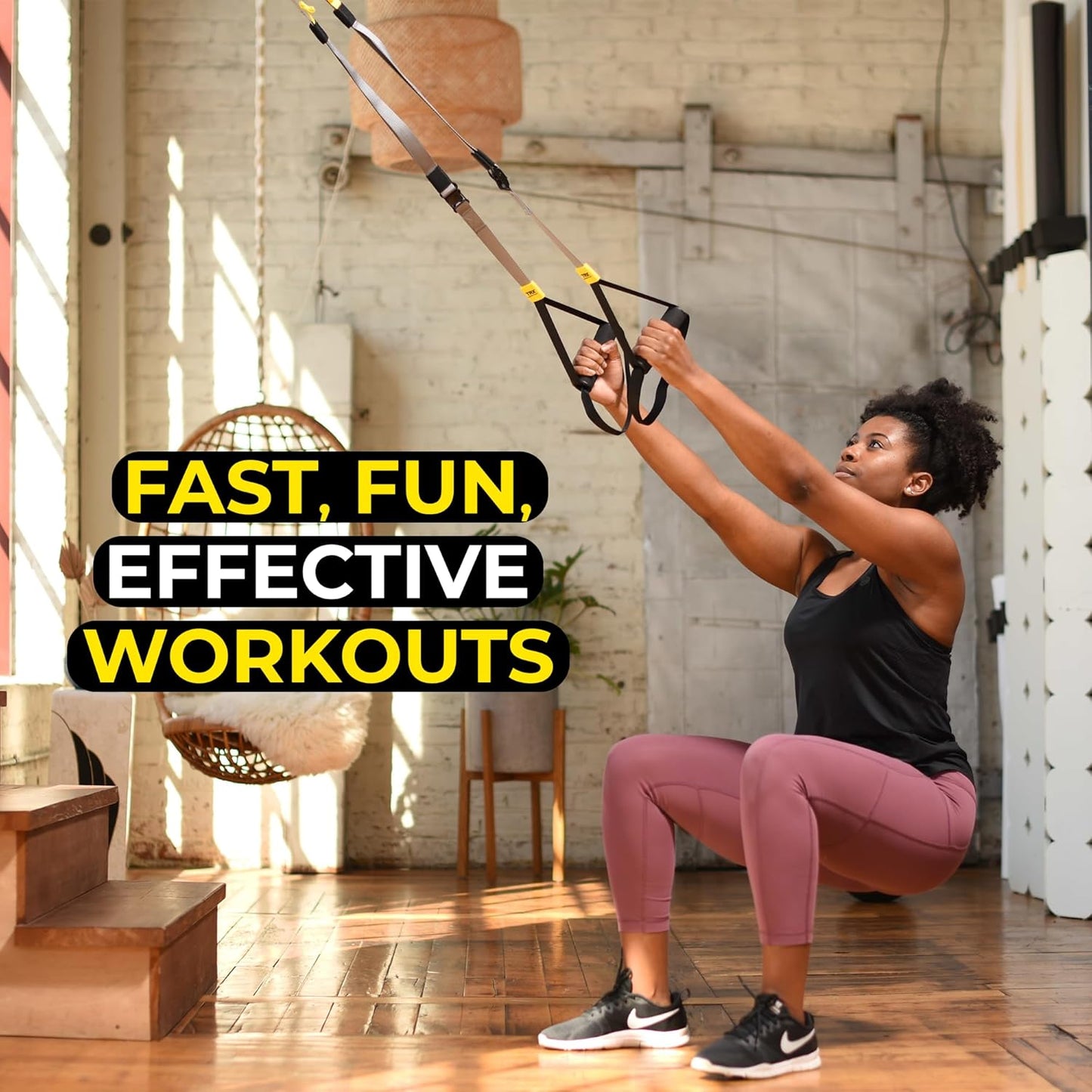 TRX GO Suspension Trainer System: Lightweight & Portable| Full Body Workouts, All Levels & All Goals| Includes Get Started Poster, 2 Workout Guides & Indoor/Outdoor Anchors