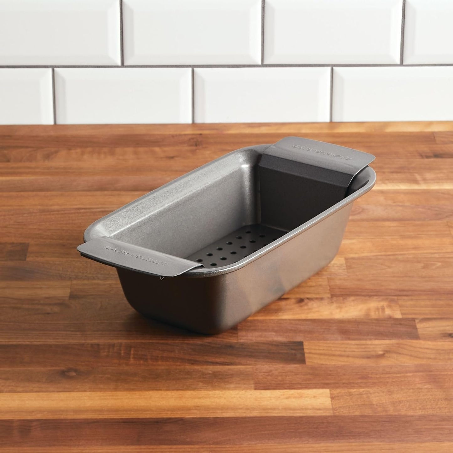 Rachael Ray 47364 Meatloaf Pan, 9" x 5", Gray