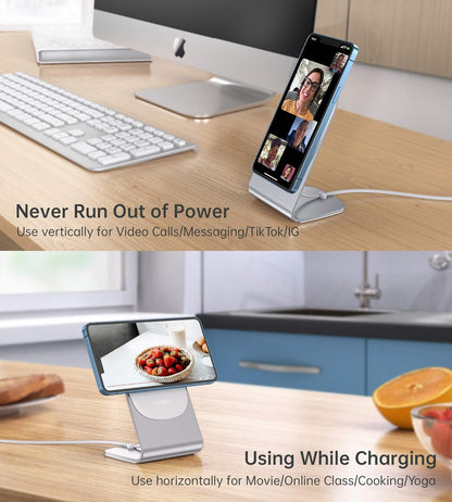 Magnetic Wireless Charger for iPhone 16/15/14/13/12 - Mag Charger+20W USB C Adapter, Fast Wireless Charging Stand/Pad with 5ft USB-C Cable for iPhone 16/15/14/13/12 Pro Max Plus Mini,Mag-Safe Charger