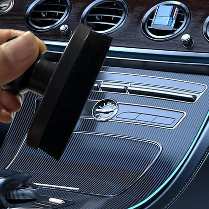 Car Dust Removal Brush, Interior Cleaning Tool, Detailing Polishing Brush, Soft Bristles, Compact Ergonomic Grip, Vehicle Maintenance And Auto Care, 3.55x2.64 Inches