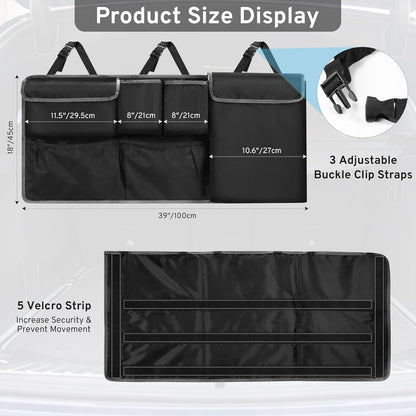XHRING Car Trunk Organizer Backseat Hanging Storage Bag for Subaru Crosstrek Forester Outback Ascent Premium Sport Limited Base Touring XT SUV Accessories 2000-2024, CTO865SB0001
