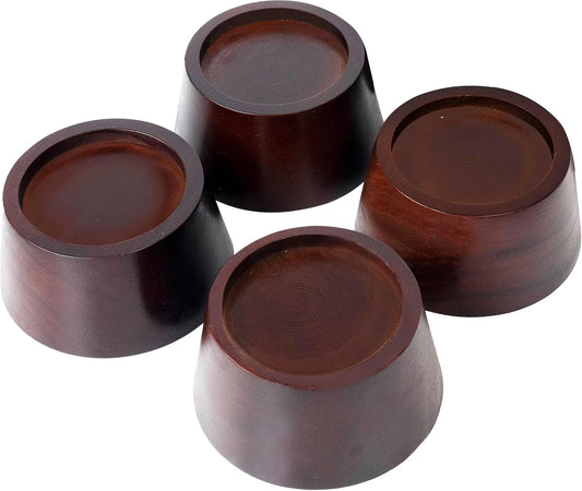 MONTIHOLD High Quality Pine Wood Bed Risers | Sturdy Bed Risers for Durable Support and Enhanced Decoration (Dark Brown, 5cm)