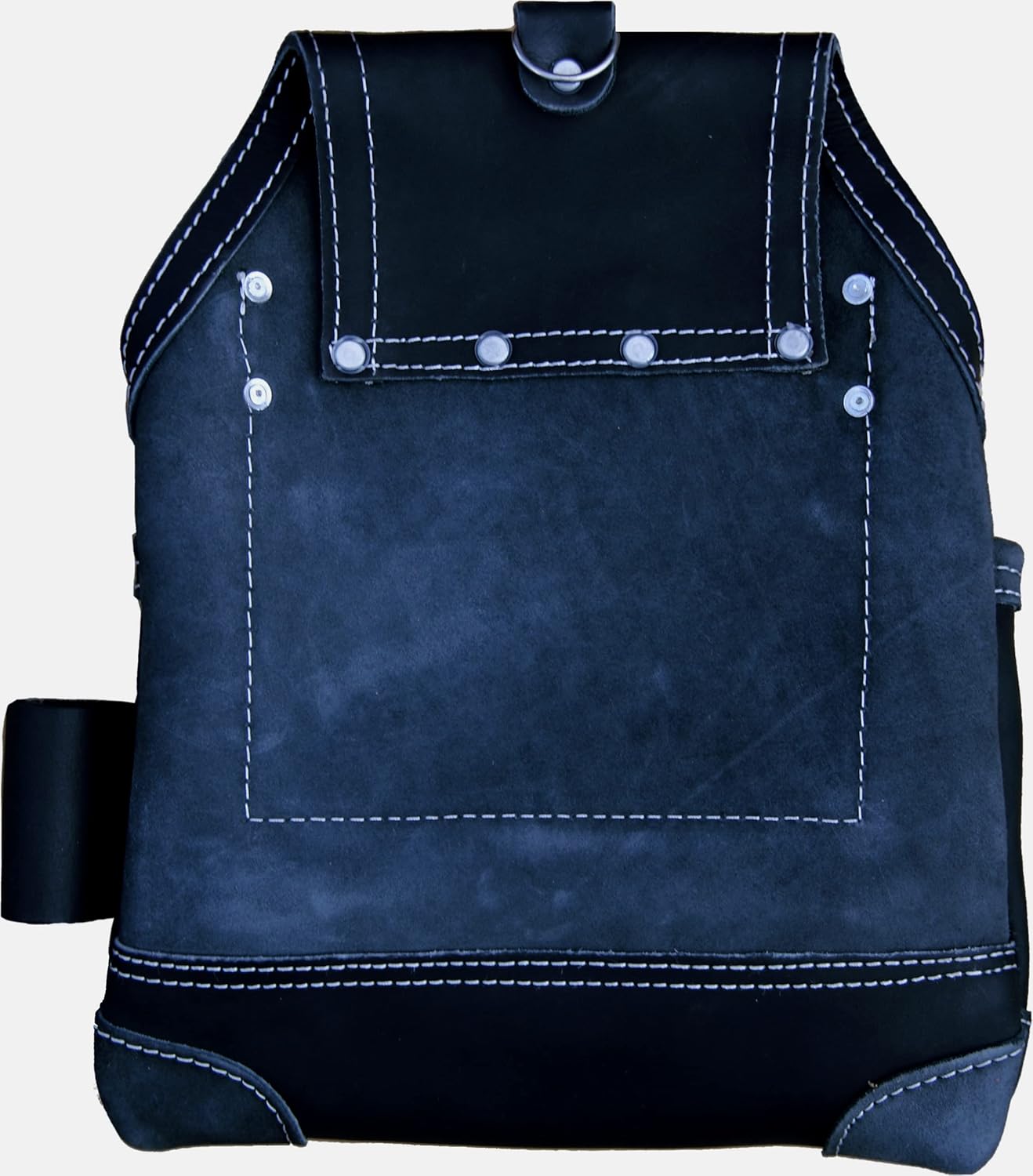 PRO 15. 8 Pockets Carpenters Nail & Tool Pouch with Belt, Genuine Leather Flower Tool Belt, Tool Holder, Electrician, Framer, Drywall Tool Bag