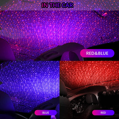 USB Night Light, Aevdor Adjustable Romantic Star Projector Night Lights, Portable Atmosphere Decorations Lamp for Bedroom, Car, Party, Camping, Walls, Ceiling and More