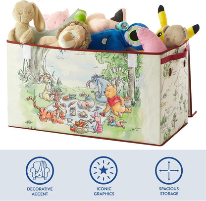 Idea Nuova Disney Winnie the Pooh Collapsible Storage Trunk, Durable with Soft Lid, 28.5"x14.5"x16"