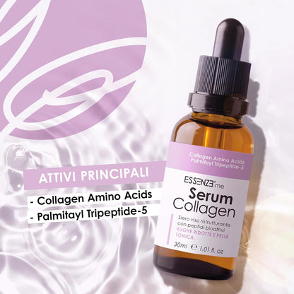 Essenze Hydrolyzed Collagen Face Serum with Bioactive Peptides – Anti-Wrinkle Moisturizing, Firming, Anti-Aging – Suitable for All Skin Types – 30 ml
