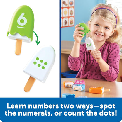 Learning Resources Smart Snacks Number Pops, Math Games for Kindergarten, Fine Motor Toy, Set of 10, Ages 18 mos+