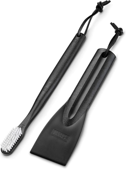Weber Gas Barbecue Maintenance Kit - Cookbox Scraper and Flexible Brush BBQ Grill Cleaning Kit for Removing Tough Grease