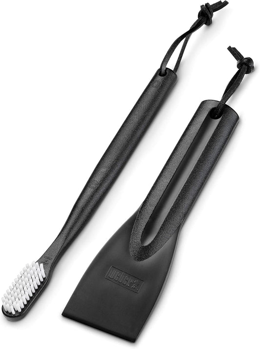 Weber Gas Barbecue Maintenance Kit - Cookbox Scraper and Flexible Brush BBQ Grill Cleaning Kit for Removing Tough Grease