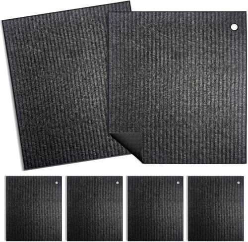 6 - Pack Swedish Kitchen Dish Cloths - Reusable Paper Towels for Counters & Dishes - Eco Friendly Cellulose Sponge Cloth - Assorted (Black)