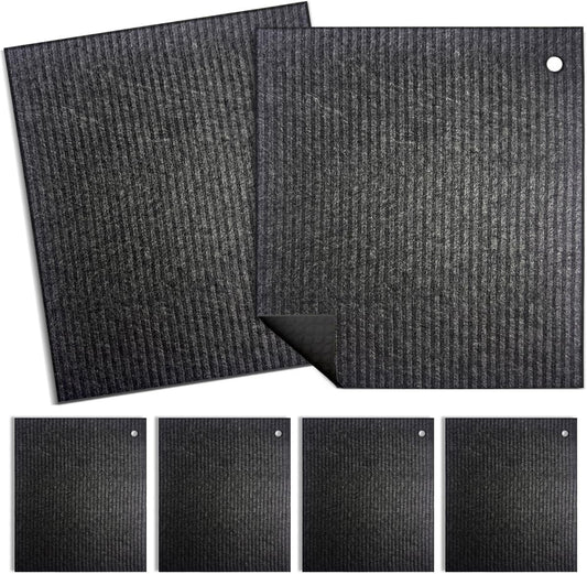 6 - Pack Swedish Kitchen Dish Cloths - Reusable Paper Towels for Counters & Dishes - Eco Friendly Cellulose Sponge Cloth - Assorted (Black)