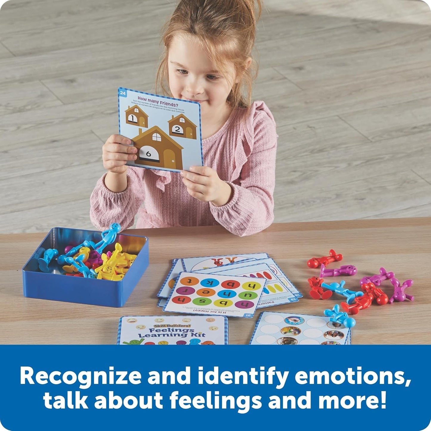 Learning Resources Skill Builders Feelings Learning Kit, Social Emotional Learning Activities, Social Skills Activities for Kids, Talking Flash Cards for Toddlers, Toddler Toy, Homeschool Supplies