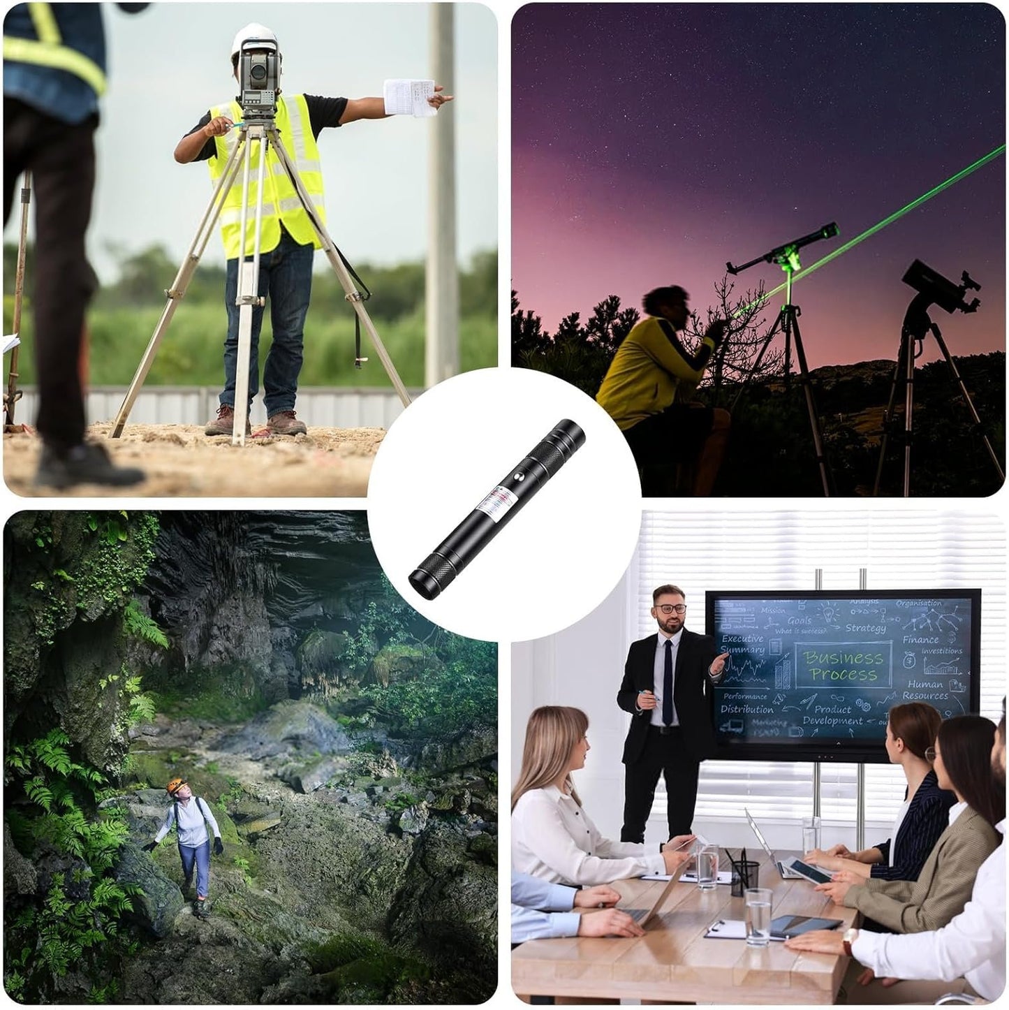 Rechargeable Low-Powered Laser Flashlight Long Distance Range for TV/LED/LCD Screens Tactical Flashlights Presentation Office/Outdoors/Astronomic/Construction