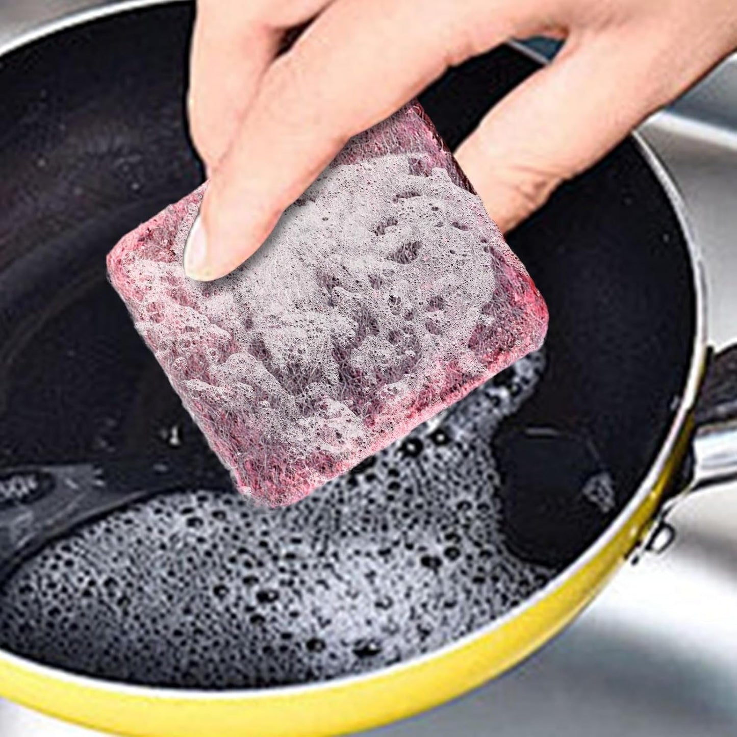 Durable Steel Wool Scrubbers, 10-Pack Metal Soap Pads for Tough Grease Removal, Household Cleaning Sponges Dishwashing, Kitchen Accessories, Pans, and Oven Surfaces