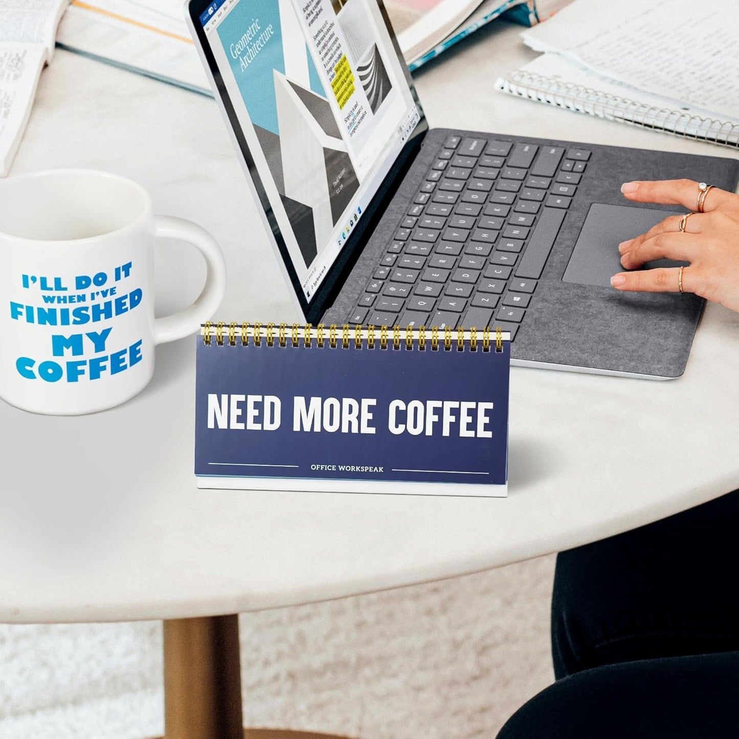 YOBRO Funny Office Desk Signs - Fun Desktop 50 Flip Book Decor, Gag Gift for Coworkers, Work Desk Accessories and Morale Booster
