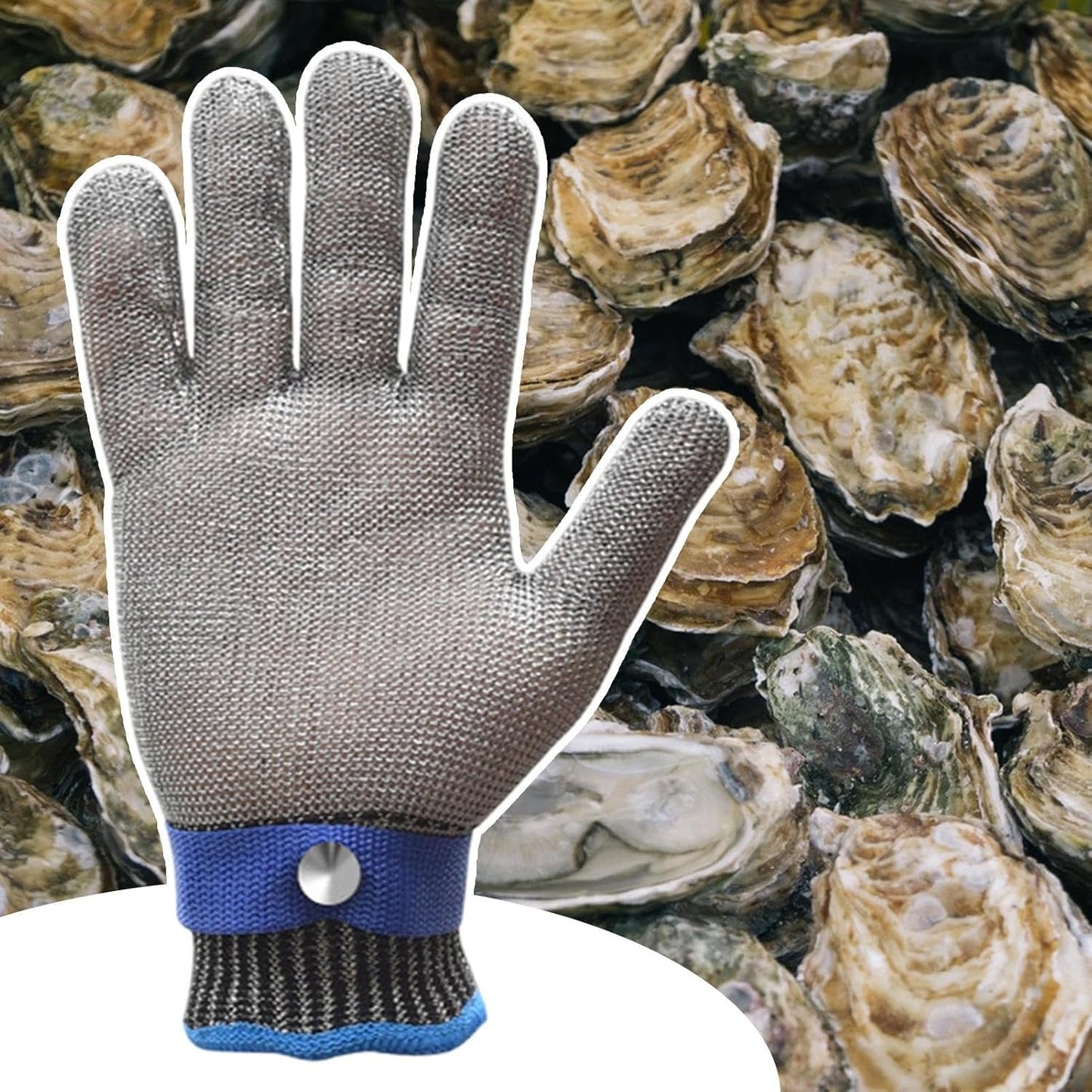 Safety Gloves - Cut Resistant Gloves | Steel Wire/PE Garden Work | Finger Protector | Multipurpose Oyster Shucking Tool, Breathable Cutting Mittens For Gardening Fishing