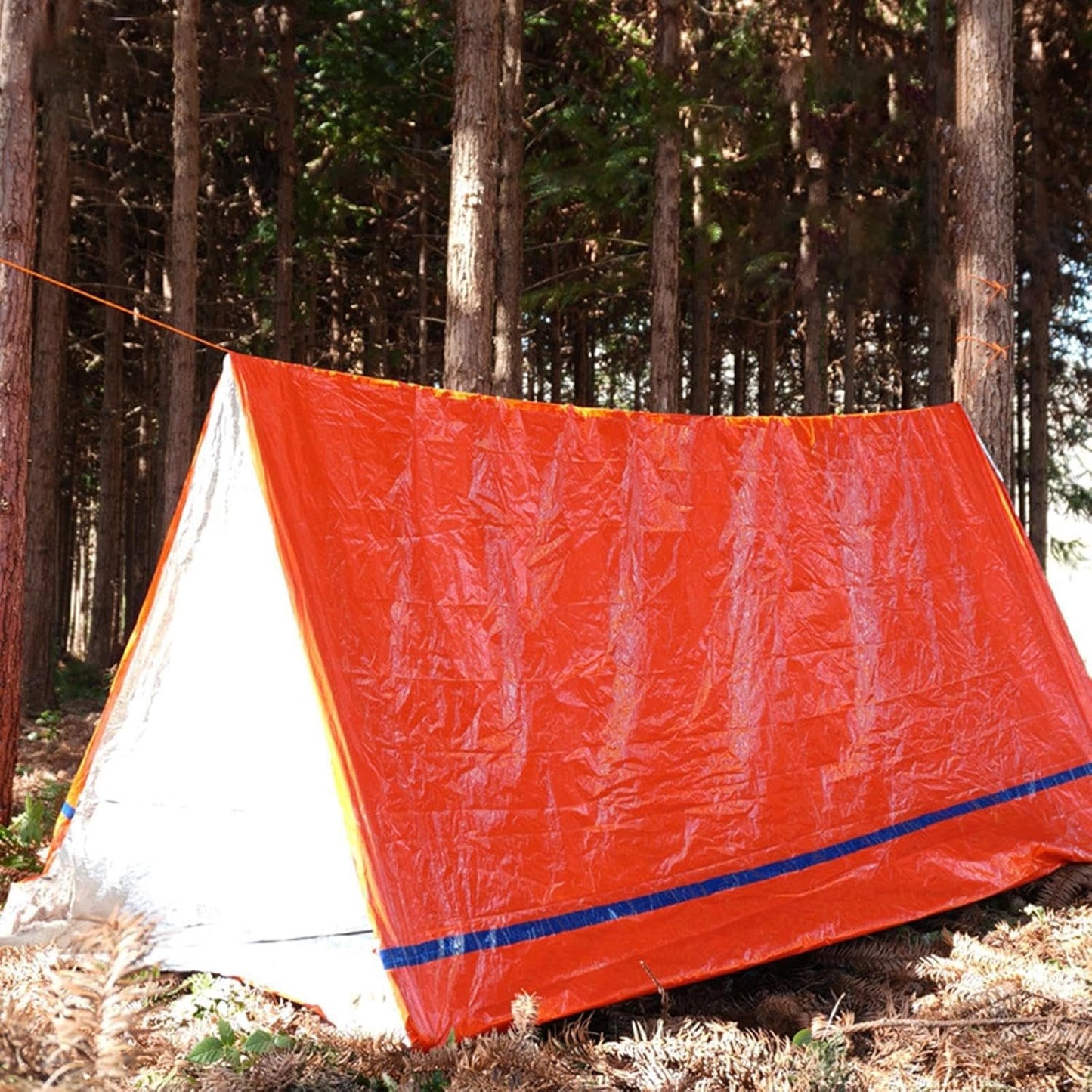 Tent Shelter - Camping Survival Tent Kit | Lightweight Windproof Waterproof Lifesaving Gear, Tarp Sleeping Bag Thermal Sack Blanket for Hiking