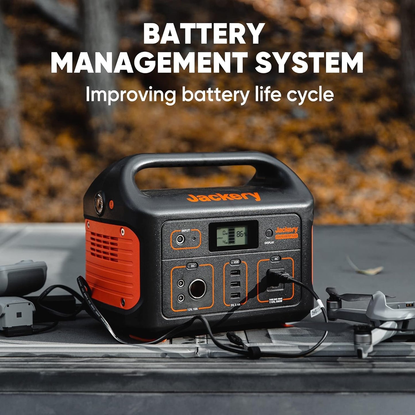 Jackery Portable Power Station Explorer 500, 518Wh Outdoor Solar Generator Mobile Lithium Battery Pack with 110V/500W AC Outlet for Home Use, Emergency Backup,Road Trip Camping (Solar Panel Optional)…