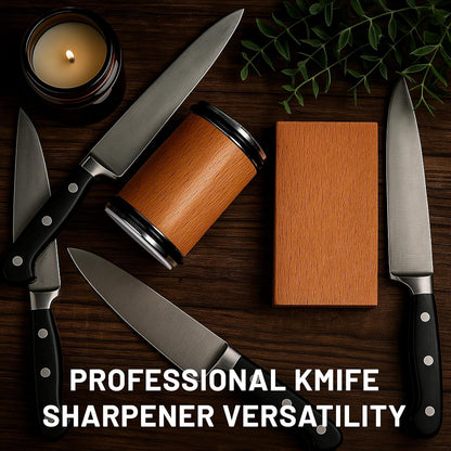 Billord Knife Sharpener - Rolling Knife Sharpening Tool Kit with 400 & 1000 Grit Discs for Kitchen Chef's Knives and Scissors, 15 & 20 Degree Magnetic Angle Knife Sharpeners Roller Gadgets Gifts