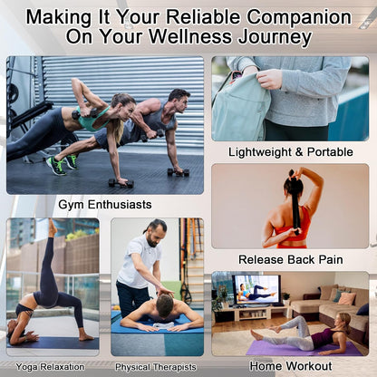 Premium Muscle Roller The Ultimate Massage Roller Stick 17 Inches Recommended by Physical Therapists Promotes Recovery Fast Relief for Cramps Soreness Tight Muscles-Black