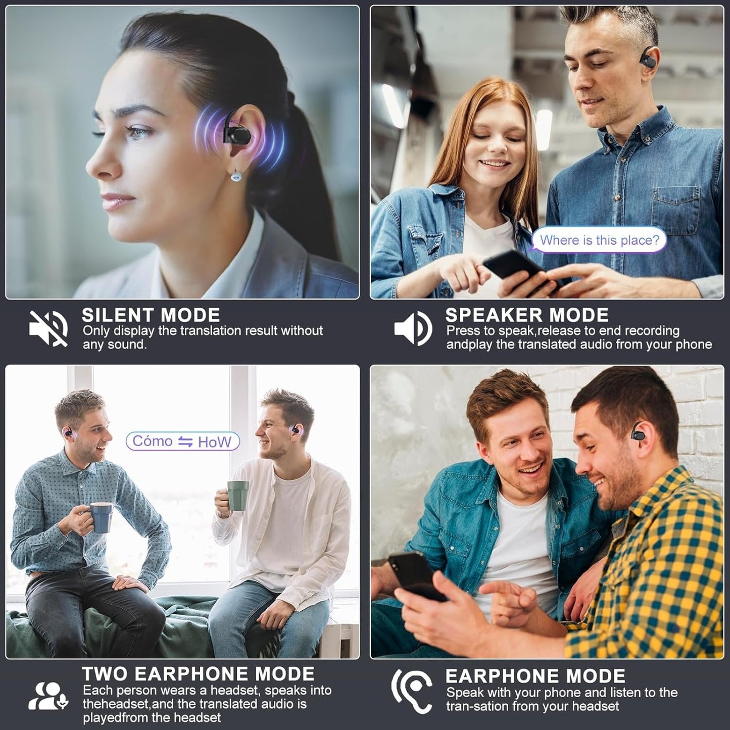 AI Translation Earbuds,144 Languages Real Time Translator,Bluetooth Wireless Instant Translation Headset Device for iOS and Android,Noise Reduction Open Ear Language Translation Headset (Light Yellow)