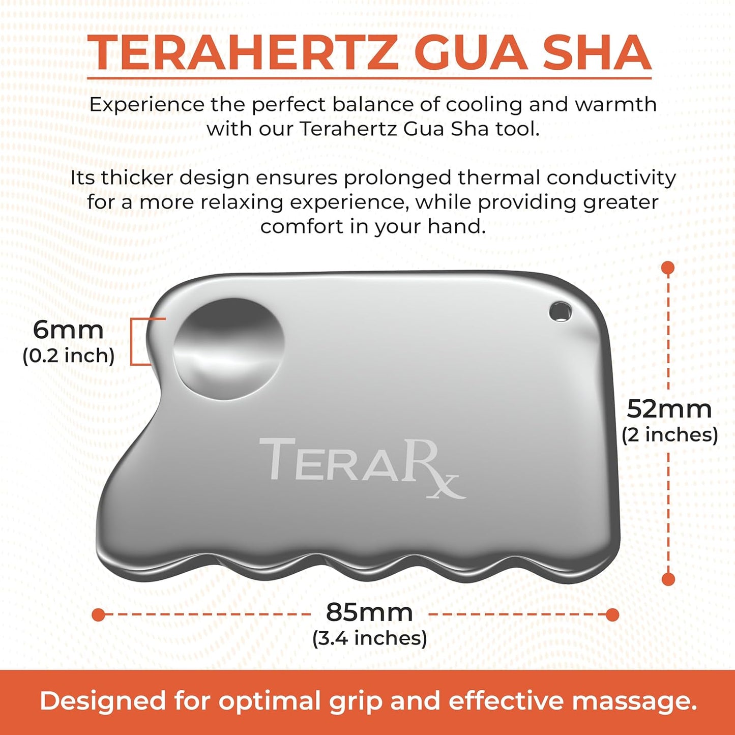 TeraRX Terahertz Gua Sha Body Massage Tool – Stone Acupressure Tool for Targeted Muscle Tension Relief – 100% Authentic Body Scraper, Great Self Care Gifts for Women