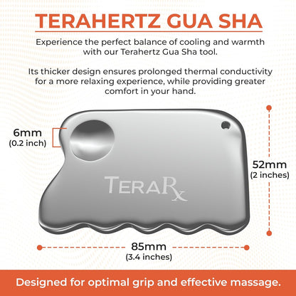 TeraRX Terahertz Gua Sha Body Massage Tool – Stone Acupressure Tool for Targeted Muscle Tension Relief – 100% Authentic Body Scraper, Great Self Care Gifts for Women