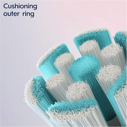 Oral-B iO Gentle Care Electric Toothbrush Head, Twisted & Angled Bristles for Deeper Plaque Removal, Pack of 4 Toothbrush Heads, Suitable for Mailbox, White