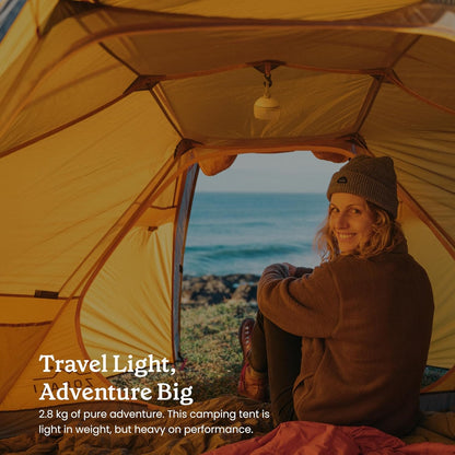 Zorali Highland 2-Person Waterproof Tent - Easy Setup Camping & Hiking Tent - Lightweight, Dual Doors, Ideal for Backpacking & Car Camping, 3-Season Outdoor Adventures & Camping Essential