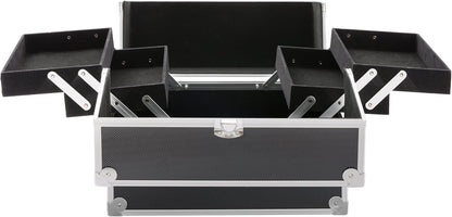 Arebos 15L Cosmetic Case | Makeup Case | Makeup Storage | Travel Organiser | Hairdressing & Makeup Artist, Black