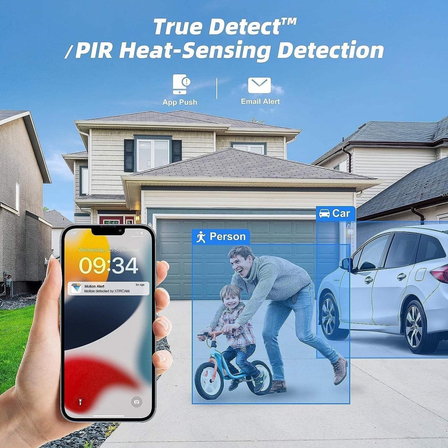 Swann Home Security Camera with 1080p White Dome Camera PIR Motion Sensor,Indoor and Outdoor Waterproof NVR Surveillance Camera Systems,Color Night Vision,Heat Motion Detection (Pack of 1)