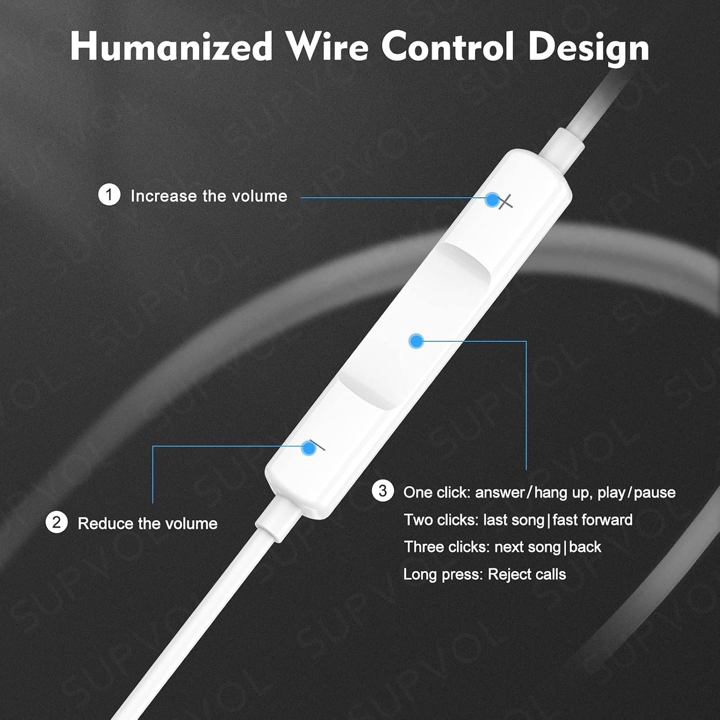 Apple Earbuds 2Pack with Lightning Connector [Apple MFi Certified] iPhone Wired Earphones Headphones for iPhone 14/13/12/11/SE/X/XR/XS (White)