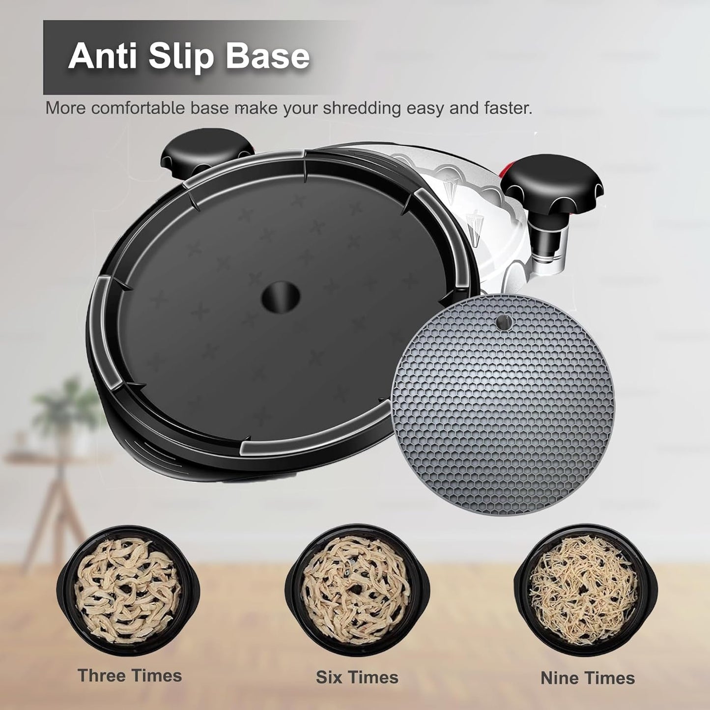 Premium Chicken Shredder – Effortless Shredding Tool for Tender, Shredded Chicken, Pulled Pork, Meat, and More – Easy-to-Use Manual Shredder for Fast Meal Prep, Black