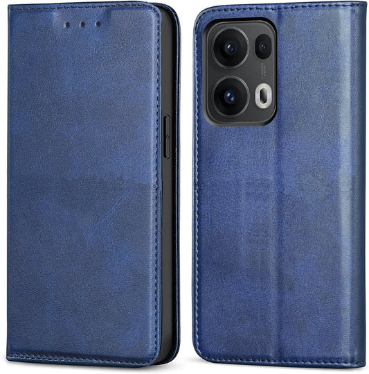 FORZARMOR Wallet Cover for Oppo Reno 13 Pro 5G (6.83 Inch) Case, PU Leather Pockets Shockproof Magnetic Flip Card Holder (for Reno 13 Pro 5G,Blue)