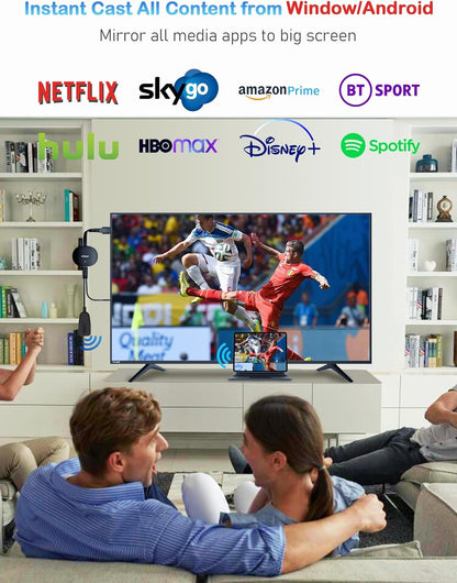 AT-Mizhi Wireless HDMI Display Dongle Adapter 4K- TV Wireless Display Adapter Stream Video/Audio from Phone/Pad/Laptop to HDTV/Projector/Monitor, Supports Airplay/Miracast/DLNA