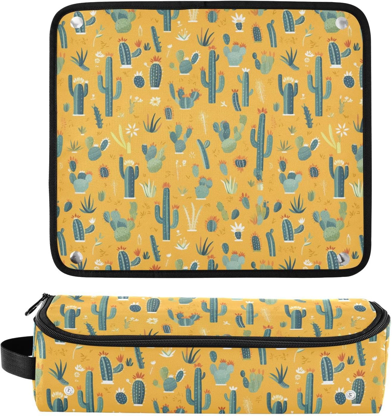 Borsa da viaggio per strumenti per capelli gialli con tappetino rimovibile resistente al calore per ferro arricciacapelli borsa da viaggio per utensili caldi e accessori per la cura dei capelli