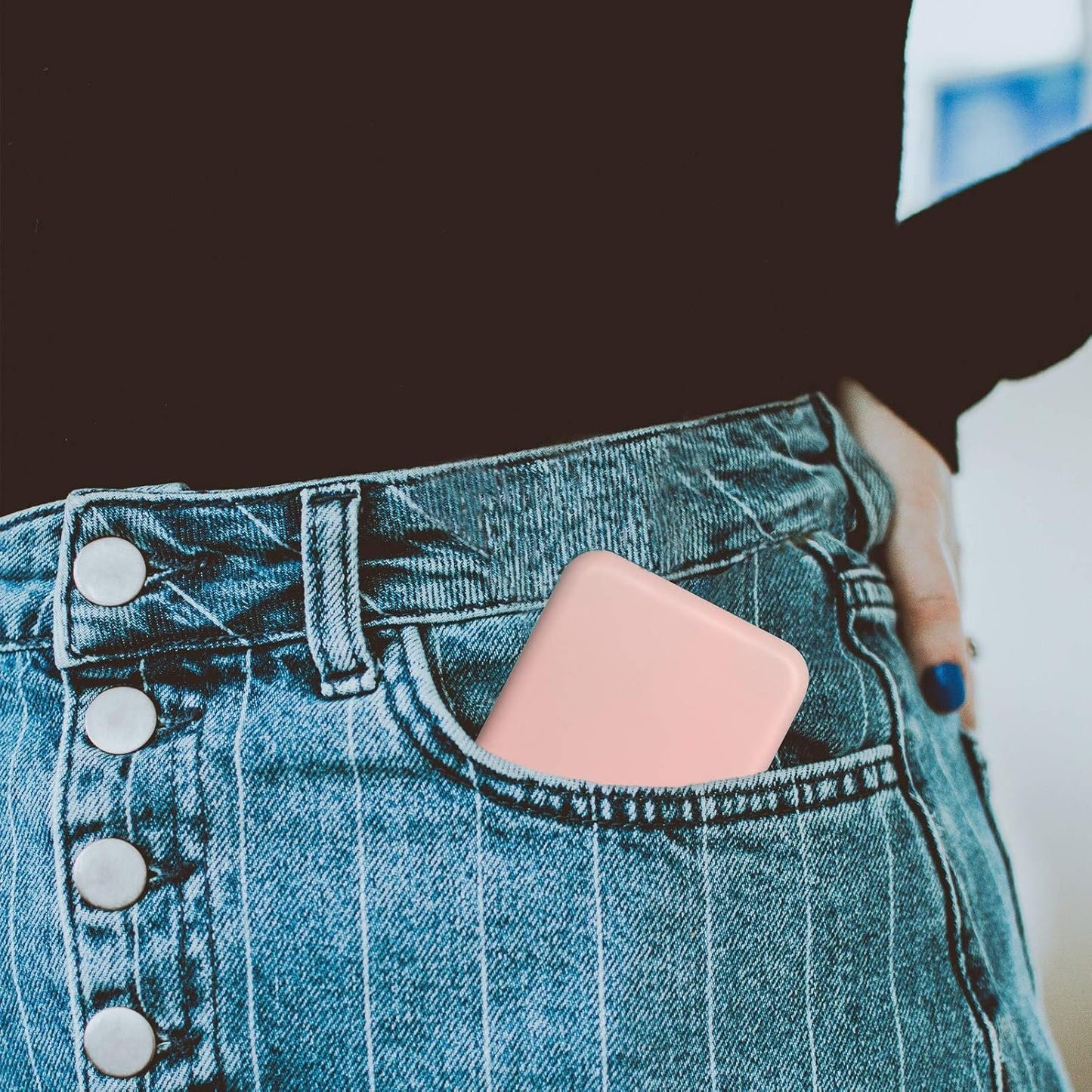 Kintion Pocket Mirror, 1X/3X Magnification LED Compact Travel Makeup Mirror, Compact Mirror with Light, Purse Mirror, Folding, Handheld, Small Lighted Mirror for Gift, Pink