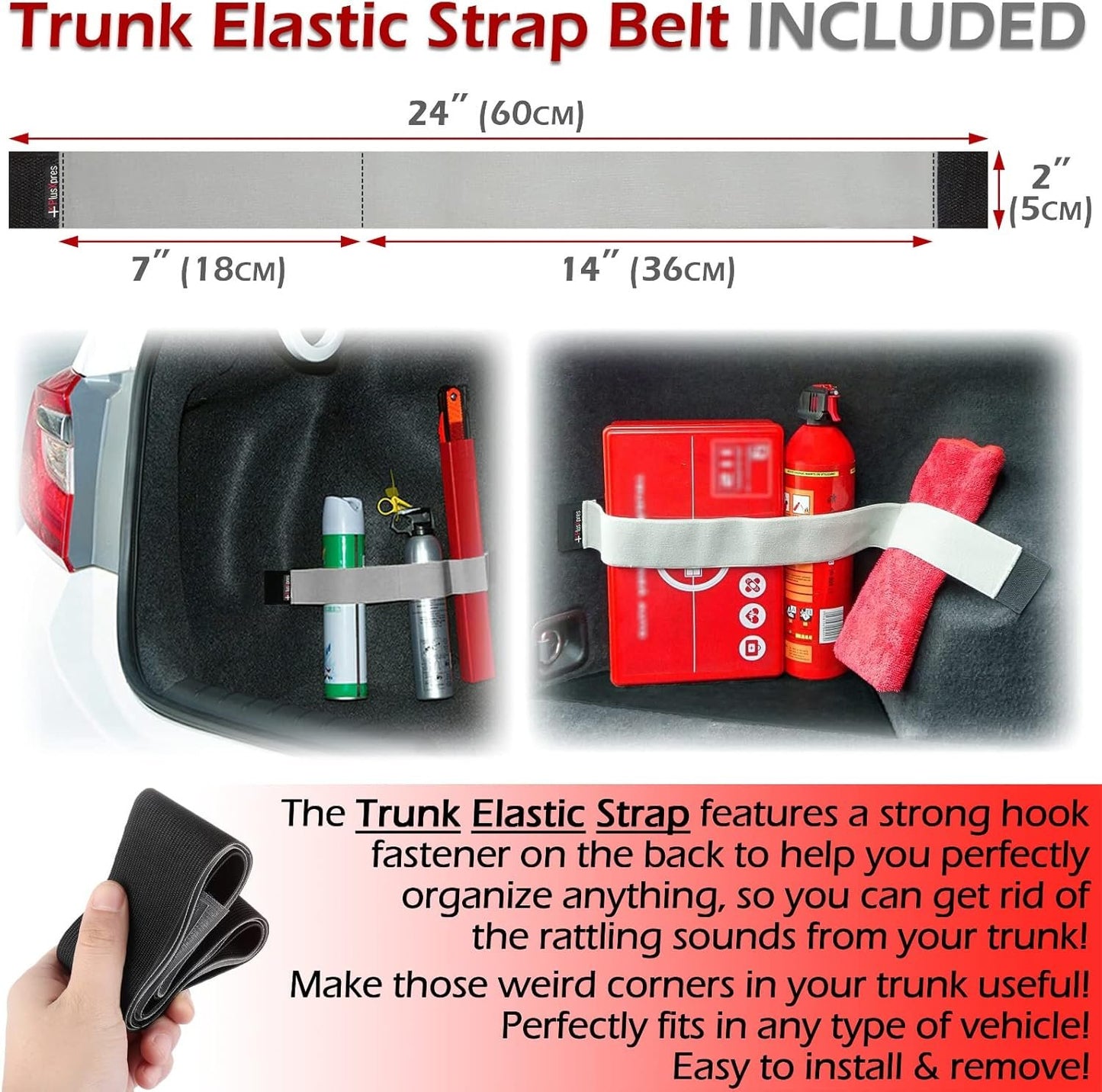 Car Backseat Trunk Organizer - Auto Hanging Seat Back Storage - Multipurpose Cargo Accessory - Space Saving Facilitator for SUV, Hatchback, Crossover, Minivan